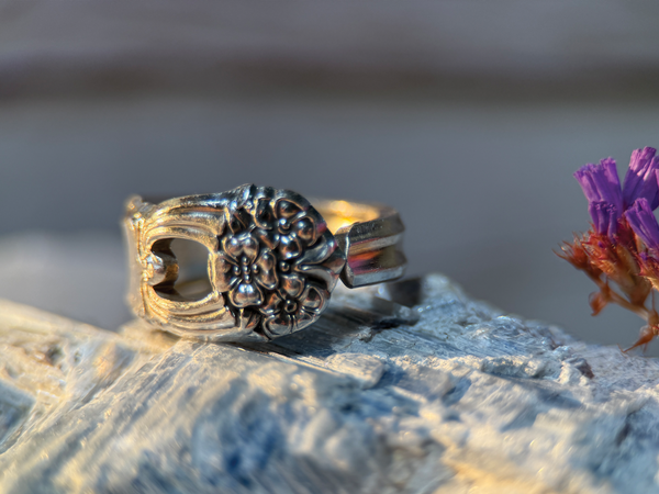 Vintage Spoon Ring - “Eternally Yours” 1941 Roger Bros. Silverware