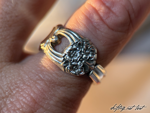 Vintage Spoon Ring - “Eternally Yours” 1941 Roger Bros. Silverware